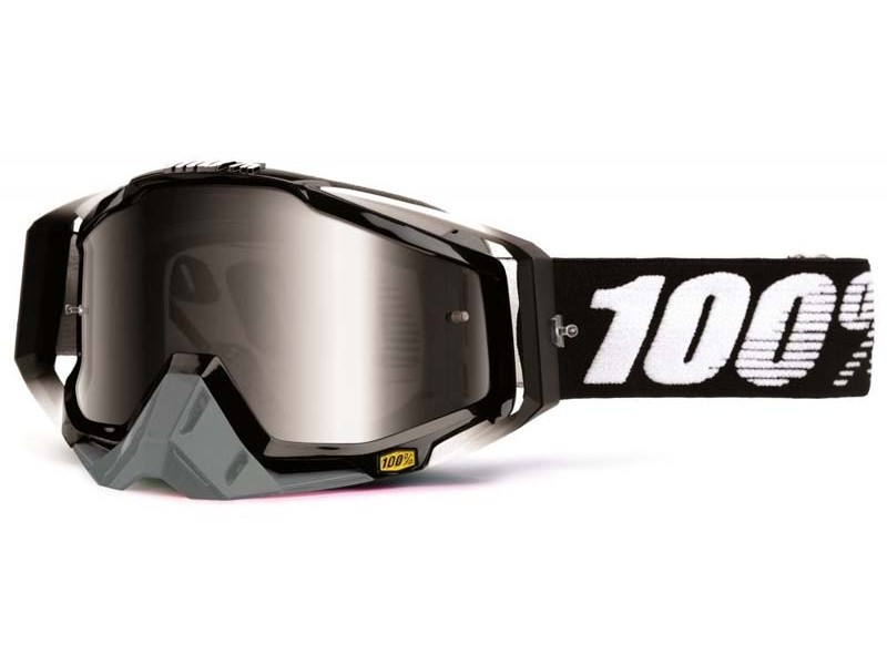 Мото окуляри 100% RACECRAFT Goggle Abyss Black - Mirror Silver Lens