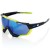 Велосипедные очки Ride 100% Speedtrap - Soft Tact Black Neon Yellow - Blue Mirror Lens
