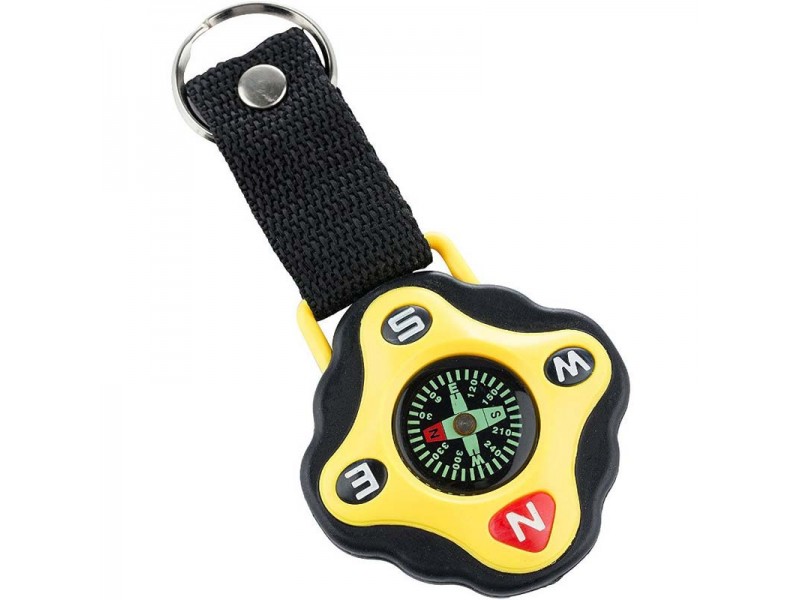 Брелок-компас Munkees 3155 Key Fod Compass black-yellow