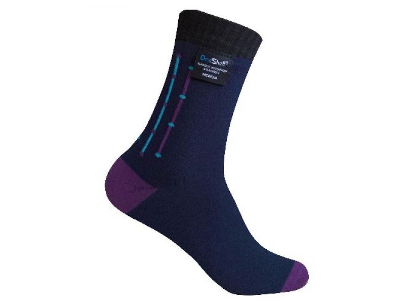 Dexshell Waterproof Ultra Flex Socks шкарпетки водонепроникні чорно-фіолетові