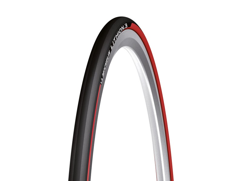 Покрышка Michelin LITHION3 700x25C (25-622) 60TPI черный/красный, складн 250г