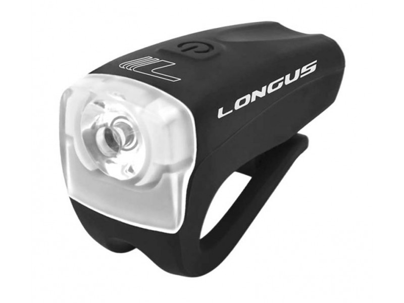 Свет передний Longus PRETY 3W LED, 3 ф-ции, USB, черный