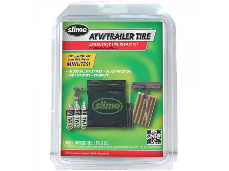 Ремкомплект для бескамерных покрышек Slime Tyre Repair Kit, Tools, plugs & CO2