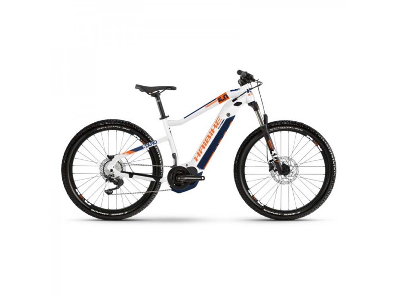 Електровелосипед Haibike SDURO HardSeven 5.0 i500Wh 10 s. Deore 27.5 ", рама L, білий-помаранчево-синій, 2020