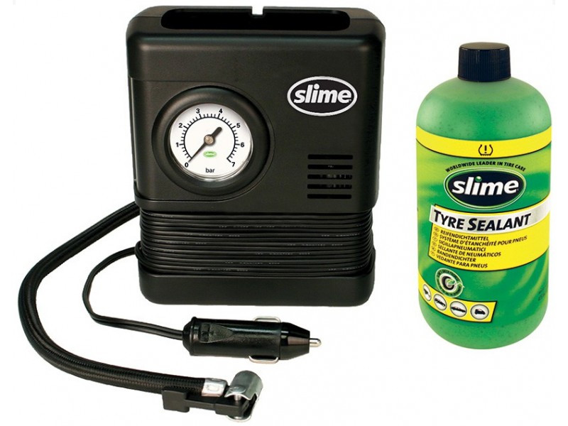 Ремкомплект для автопокрышек  Slime Smart Spair (герметик + воздушный компрессор)