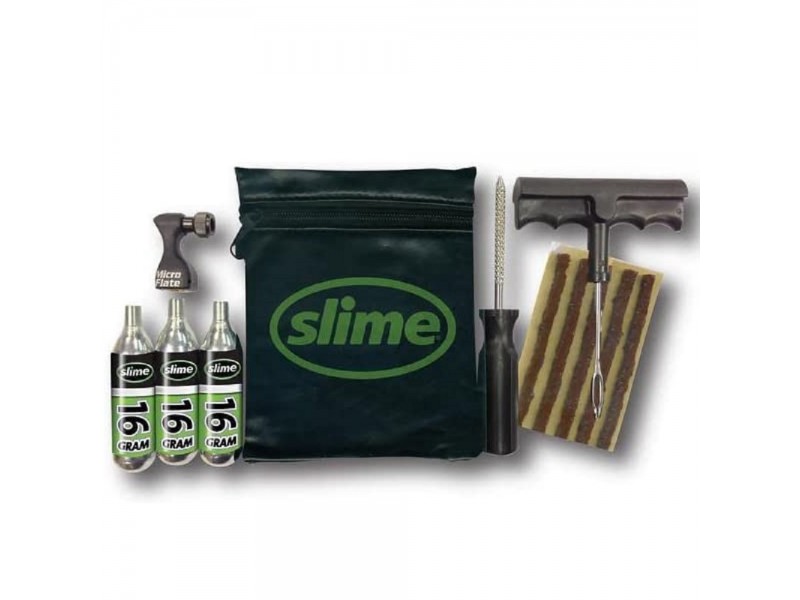 Ремкомплект для бескамерных покрышек Slime Tyre Repair Kit, Tools, plugs & CO2