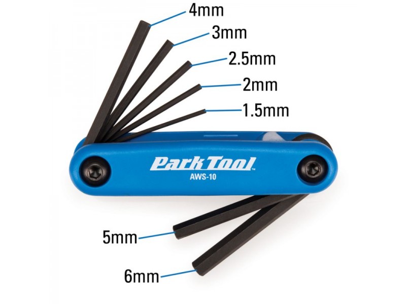 Набор шестигранников Park Tool AWS-10 (1.5mm, 2mm, 2.5mm, 3mm, 4mm, 5mm, 6mm) складной