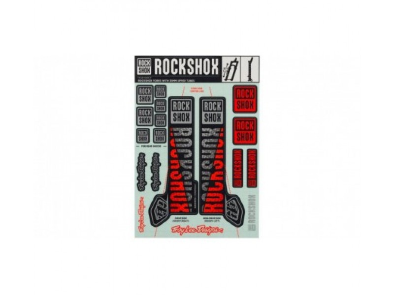 Наклейки RockShox Decal Kit Troy Lee Designs 35mm MY18 PIKE/Lyrik/Yari/Domain/Revelation(2018+)