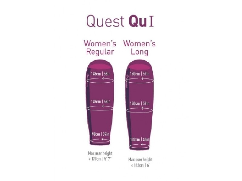 Жіночий спальний мішок Sea to Summit Quest QuI Regular