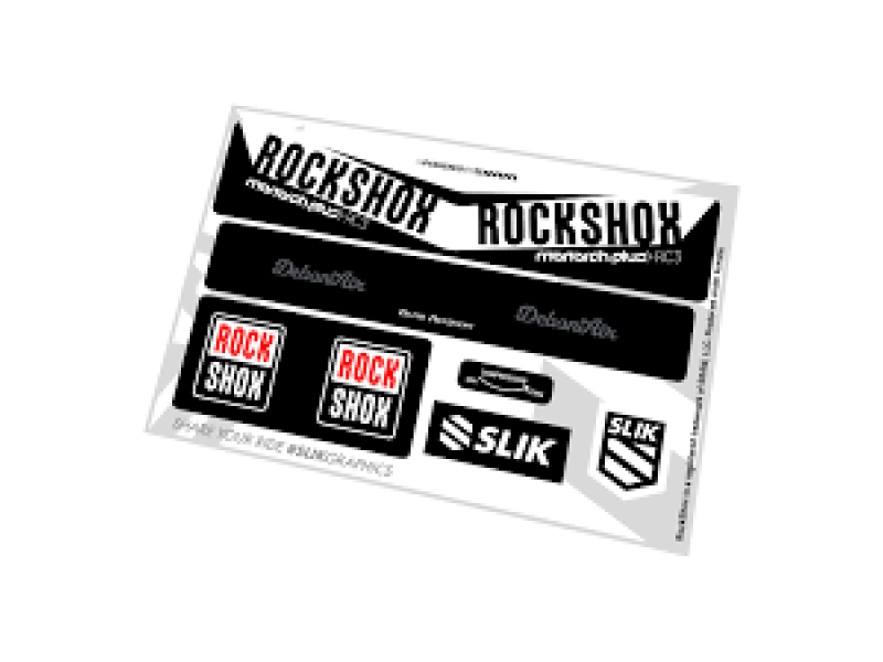 Набір наліпок RockShox KIT Monarch+ RC3/RC3 DB WHT/BLK