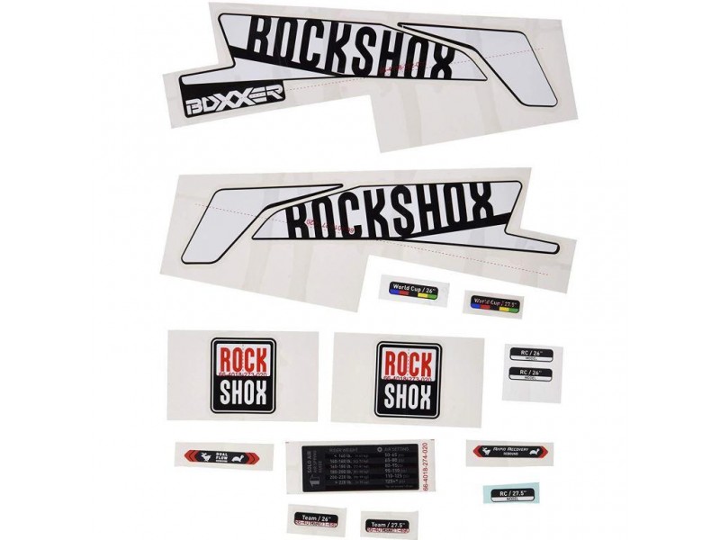 Набір наліпок RockShox KIT BOXXER 26/27.5 WHT/BLK