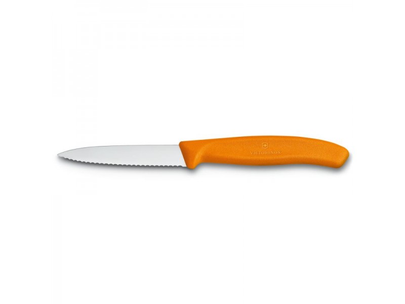 Нож кухонный Victorinox SwissClassic Paring серрейтор оранж