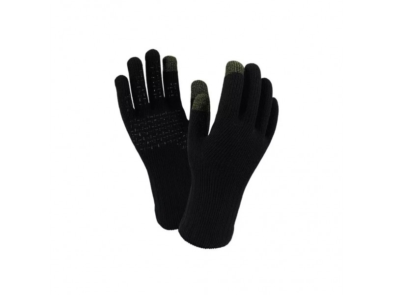 Перчатки водонепроницаемые Dexshell ThermFit с шерстью мериноса, черные
