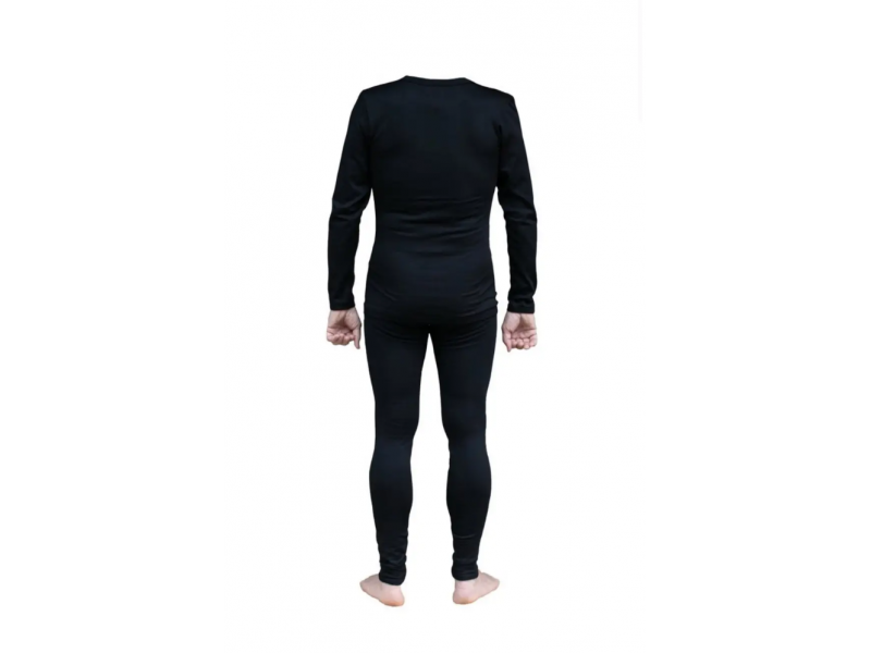 Термобелье мужское Tramp Microfleece комплект (футболка+штаны) black 