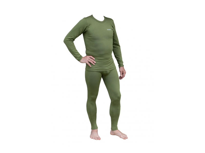 Термобелье мужское Tramp Microfleece комплект (футболка+штаны) olive 