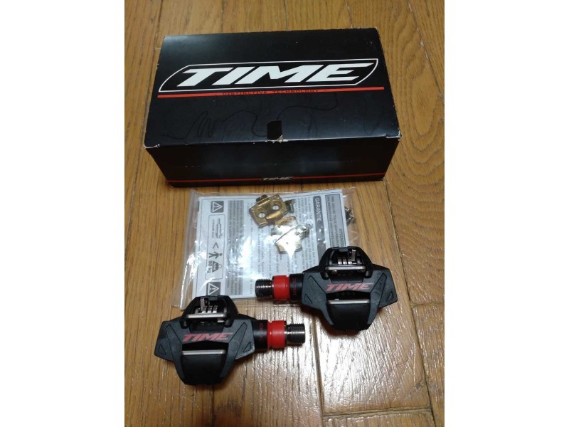Педали контактные TIME ATAC XC 12 XC/CX pedal, including ATAC cleats, Black/Red