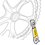Ключ для встановлення та зняття бонок Topeak Chainring Nut Wrench сталь