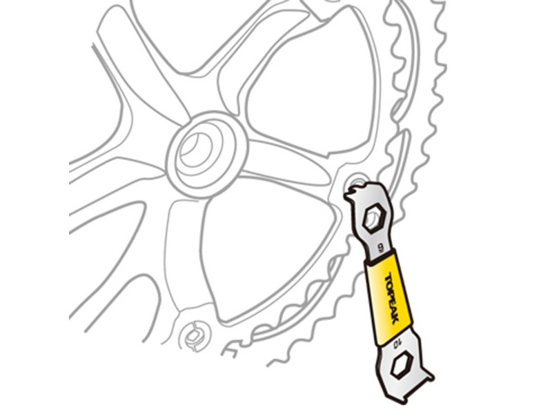 Ключ для встановлення та зняття бонок Topeak Chainring Nut Wrench сталь