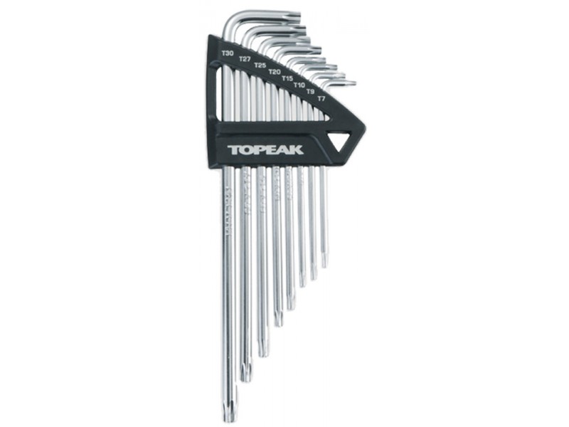 Ключ звезд набор Topeak Torx Set T7/T9/T10/T15/T20/T25/T27/T30 Г-обр сталь CroV