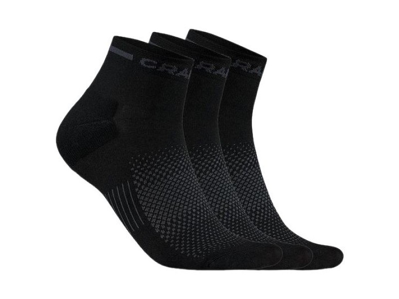 Комплект шкарпетки Craft Core Dry Mid Sock 3-Pack BLACK 