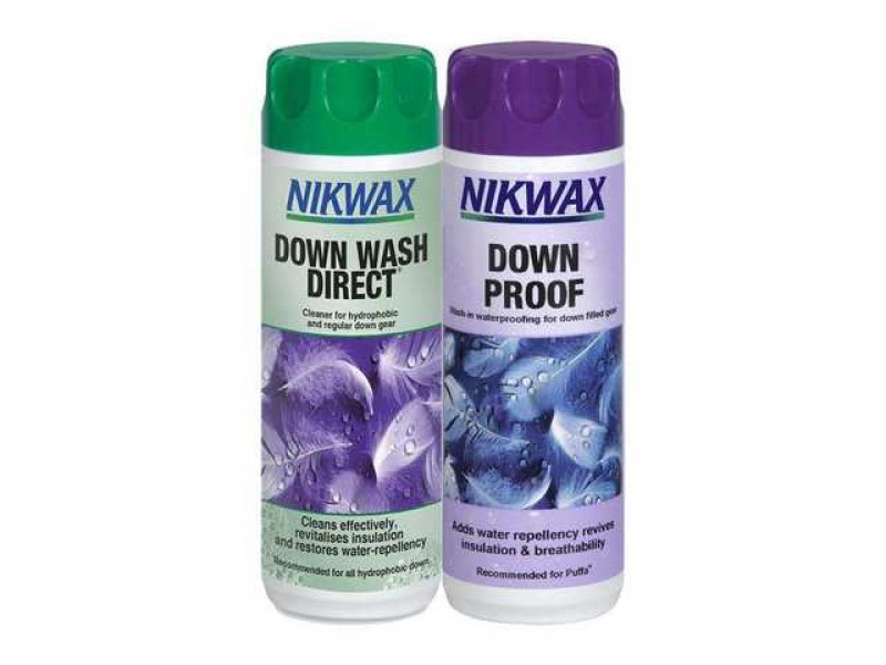Набір для прання пухового спорядження Nikwax Twin Pack (Twin Down Wash Direct / Down Proof 300ml) (Nikwax)