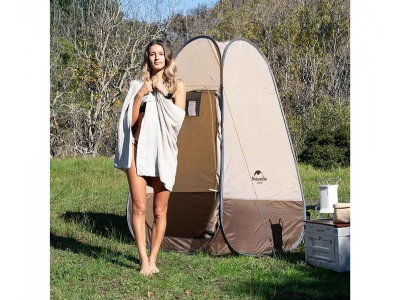Душевая палатка раскладная Naturehike NH17Z002-P, коричневая