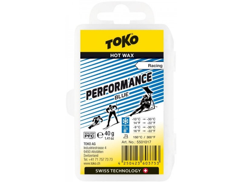 Парафин TOKO Performance blue 