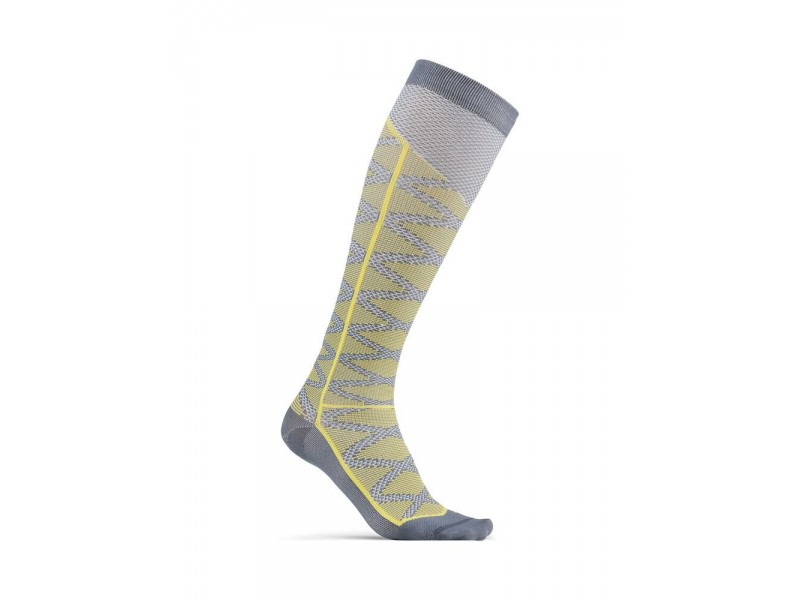 Носки CRAFT Compression Pattern Sock grey|Yellow 40-42