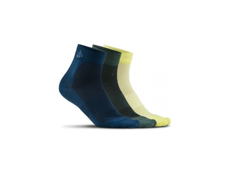 Шкарпетки Craft Greatness Mid 3-Pack Sock navy|green|Yellow 34-36 