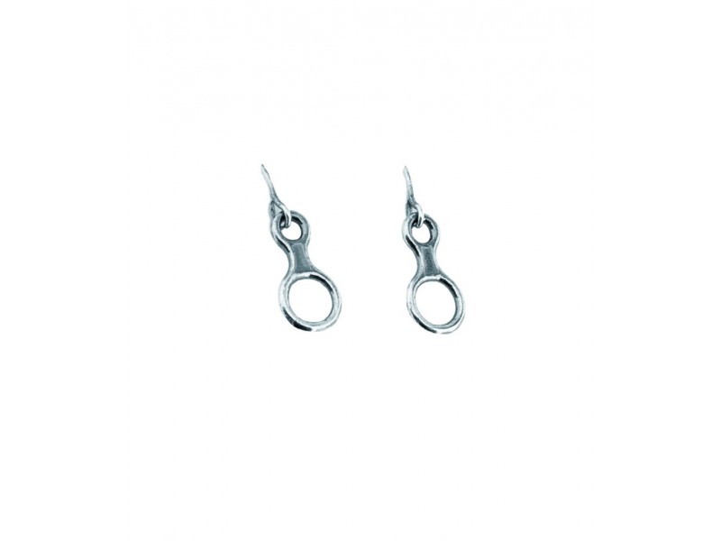 Сережки Rock Empire Earrings: Antiqued Silver Eights Ag 925 