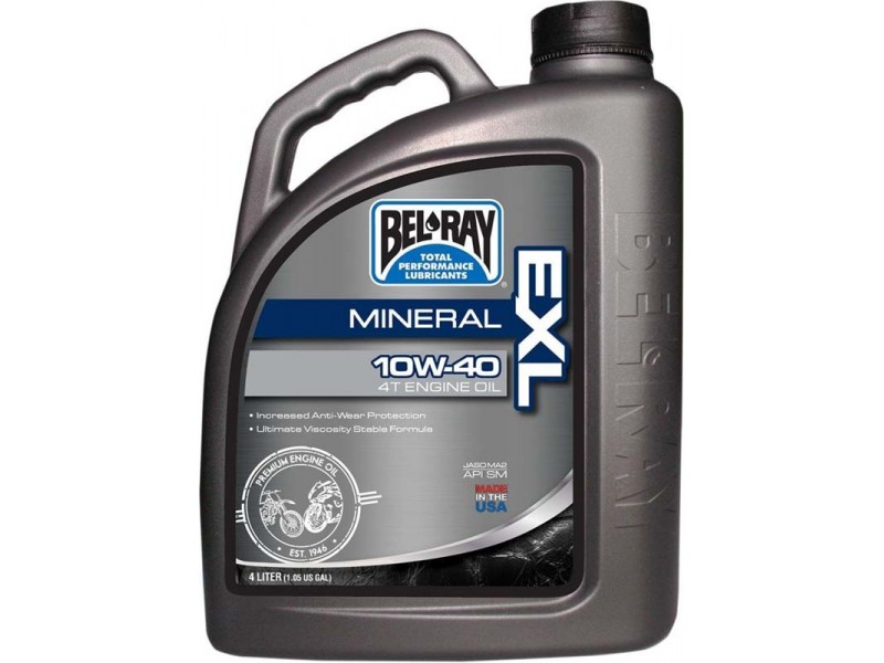 Масло моторное Bel-Ray EXL Mineral 4T Engine Oil [4л], 20w-50