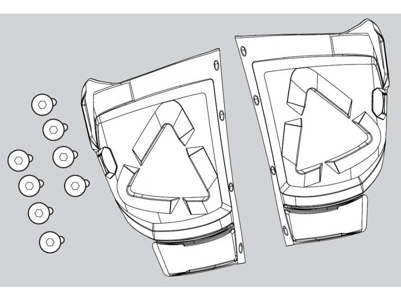Защитные пластины к мотоботам LEATT GPX 5.5 Boot Shin plate kit [White], 13 Series