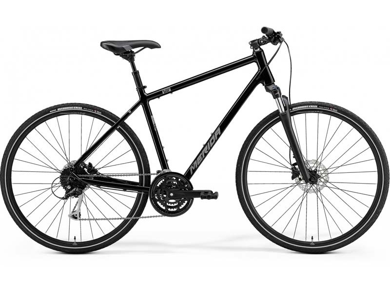 Велосипед MERIDA CROSSWAY 100 GLOSSY BLACK(MATT SILVER)