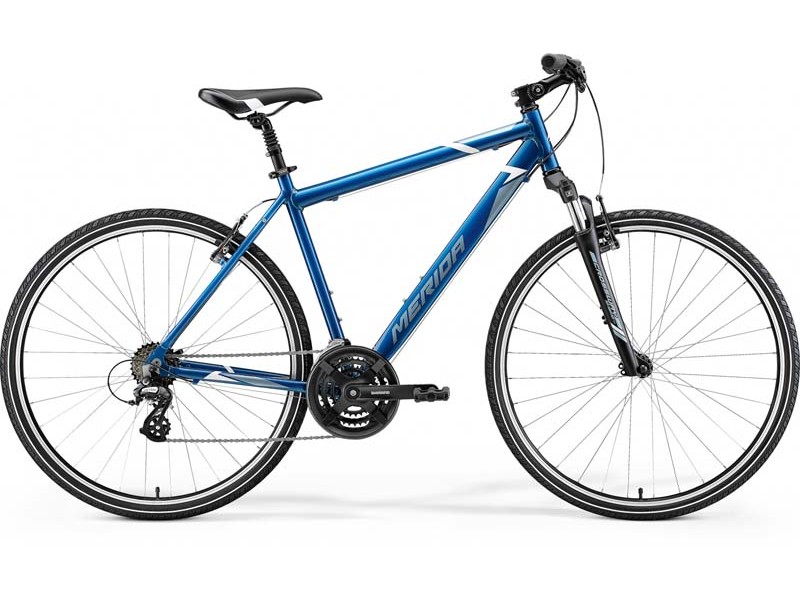 Велосипед MERIDA CROSSWAY 10-V BLUE(STEEL BLUE/WHITE) 