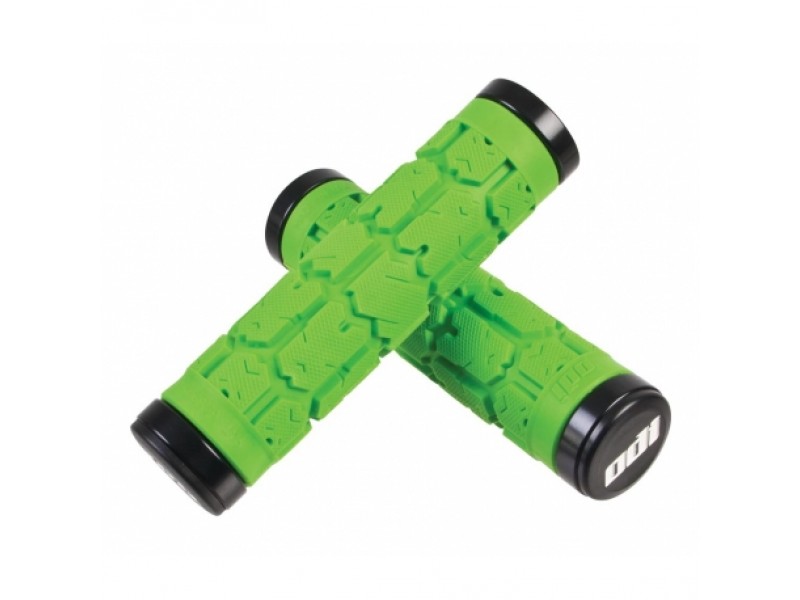 Гріпси ODI Rogue MTB Lock-On 130mm Bonus Pack Lime w/Black Clamps (зеленими з чорними замками)