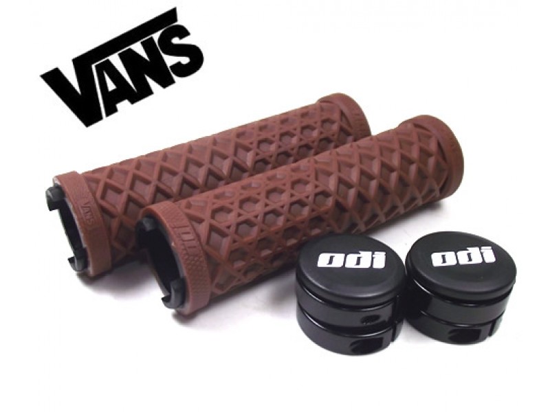 Гріпси ODI Vans® Lock-On Grips, Brown w/ Black Clamps (коричневі з чорними замками)