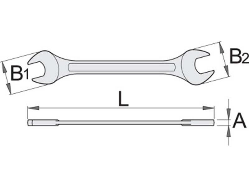 Ключ ріжковий Unior (поліровані головки)