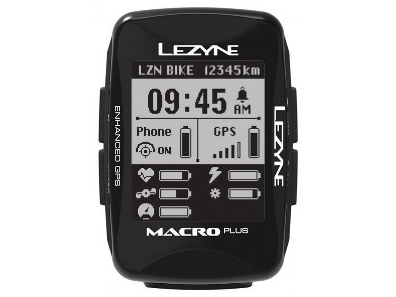 Велокомпьютер Lezyne MACRO Plus GPS HRSC LOADED (BLk)