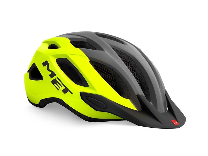 Вело шлем MET CROSSOVER Safety Yellow Gray, XL 60-64
