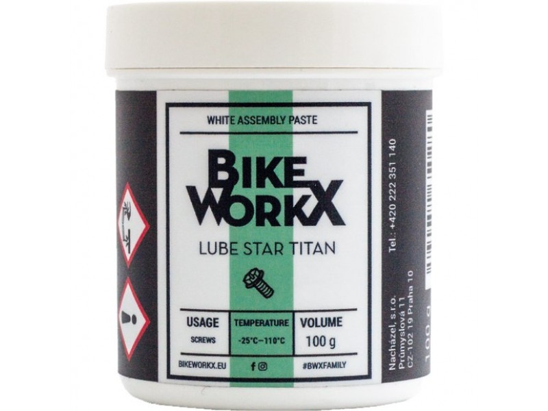 Мастило для різьбових з'єднань BikeWorkx Lube Star Titan банку 100 г