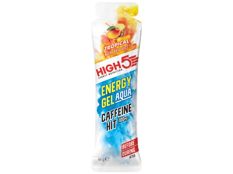 Гель High5 Energy Gel Aqua Caffeine Hit, Тропічні фрукти, 66 г